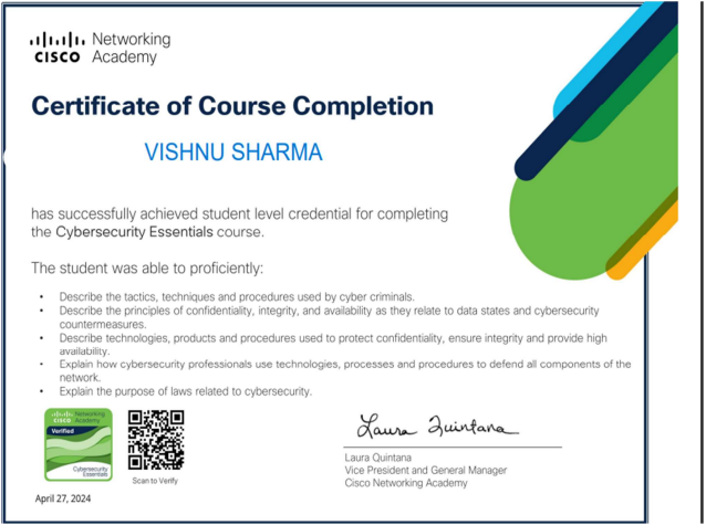 Cisco Certificate